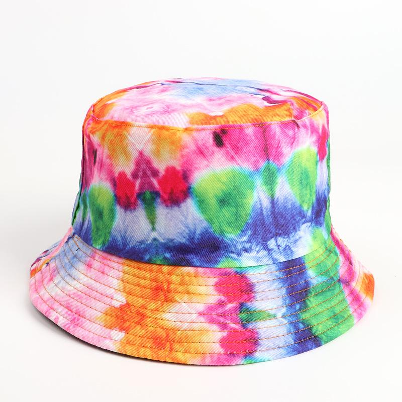 Gorro de pescador con efecto tie dye en color rosa vibrante: gorro de pescador reversible, liviano y protector solar para mujer: regalo perfecto para el Año Nuevo chino y el día de San Valentín