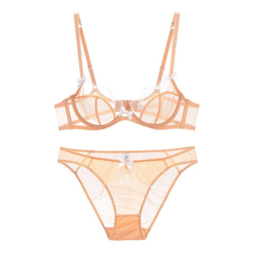 

Французское нижнее белье сексуальное тонкое прозрачное кружевное нижнее белье летнее для большой груди маленькое предотвращающее провисание бюстгальтер 85C