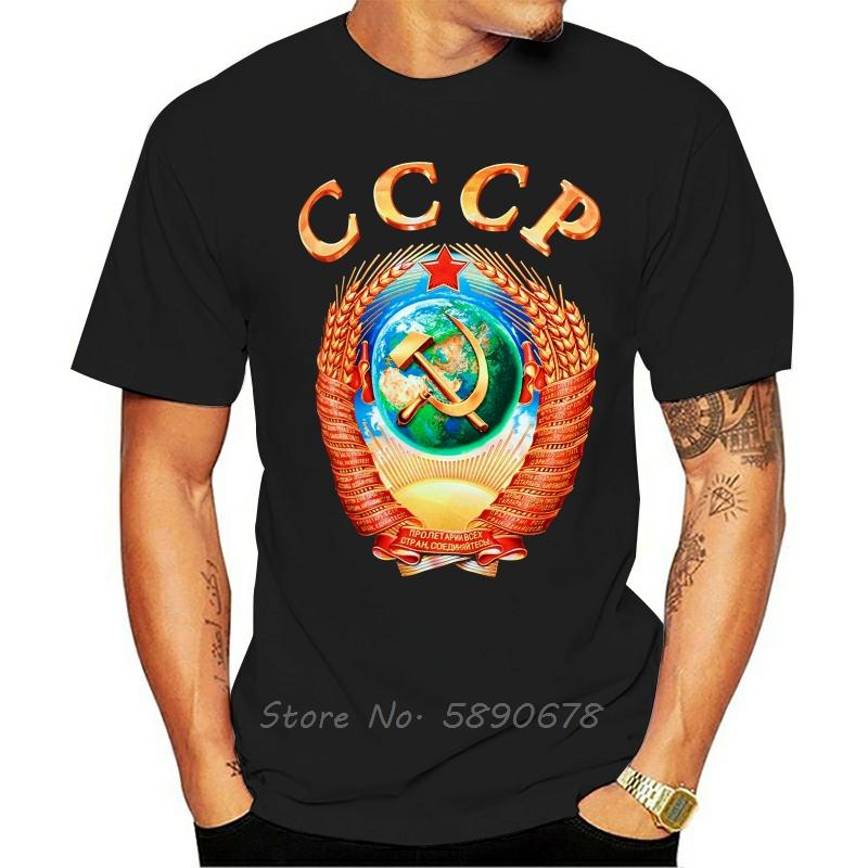 Russian Original Cotton Quality Unisexs Tshirt With A Large Emblem Of The Ussr Unisex Cotton Oneck Tshirt Funny Tees Tops Harajuku