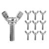 10 Pcs Wingbolt Screw M5 Thread 20mm Bolt Length 304 Stainless Steel Wing Screws Machine Fastener Repair Tool Accessory