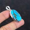 Tibetan Turquoise Pendant Gemstone Pendant 925 Sterling Silver Pendant Unique Style Jewelry Handmade Pendant Silver Jewelry Gifts for Mother