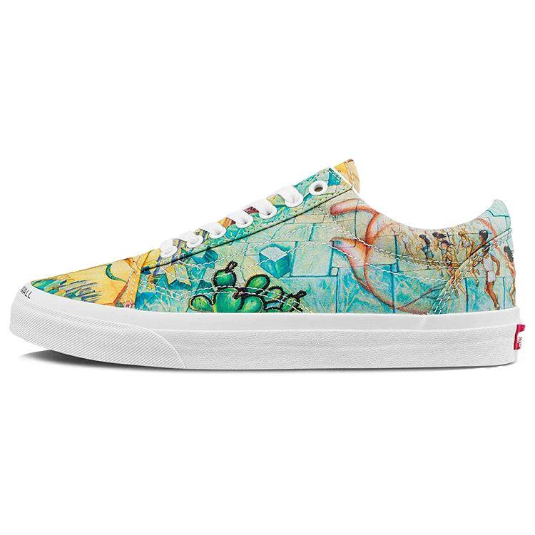 MOCA x Vans Old Skool Кроссовки Низкие с Принтом Арт Унисекс Разноцветные VN0A5KRFYQ8 37