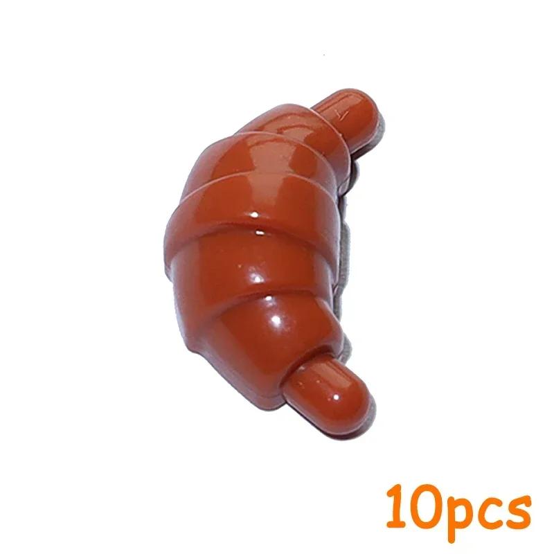 Non-Toxic Moc Food Accessories Fish Egg Bread Pizza Chocolate Fruit Carrot Hamburger Chips Chicken Bottle Bricks Building Blocks Toys