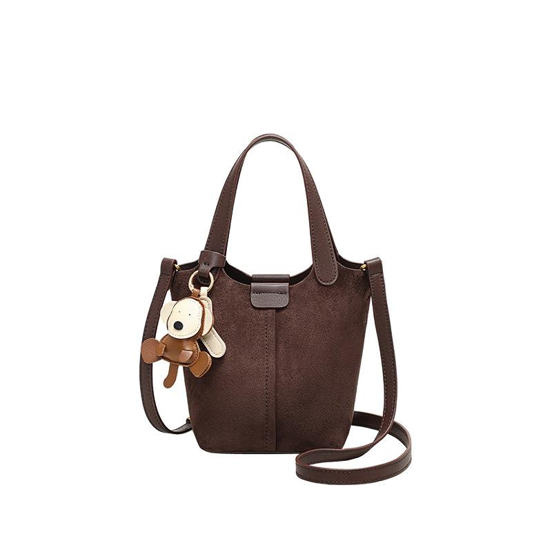 Beuteltasche Damen Tasche Herbst und Winter Schulterhandtasche Modisch Retro Maillard Matt Umhängetasche