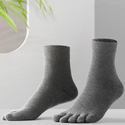 Yousheng 1 Par Calcetines de Dedos Caída Invierno Transpirables que Absorben la Humedad Soporte para el Arco Antideslizantes Hombres Mujeres Deportivos Running Algodón Calcetín de Cinco Dedos