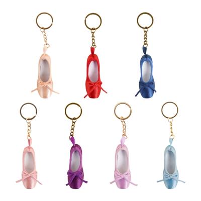 Elegant Ballet Shoe Keychain Handmade Miniature Dance Charm With Soft Fabric Perfect For Bags And Keys Accessories