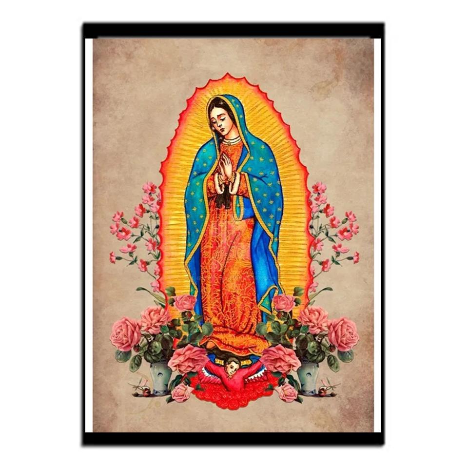 Diy Diamond Painting Religious Leader Mosaic 5d Full Diamond Embroidery Cross Embroidery Set Diy Home Decoration Painting Art