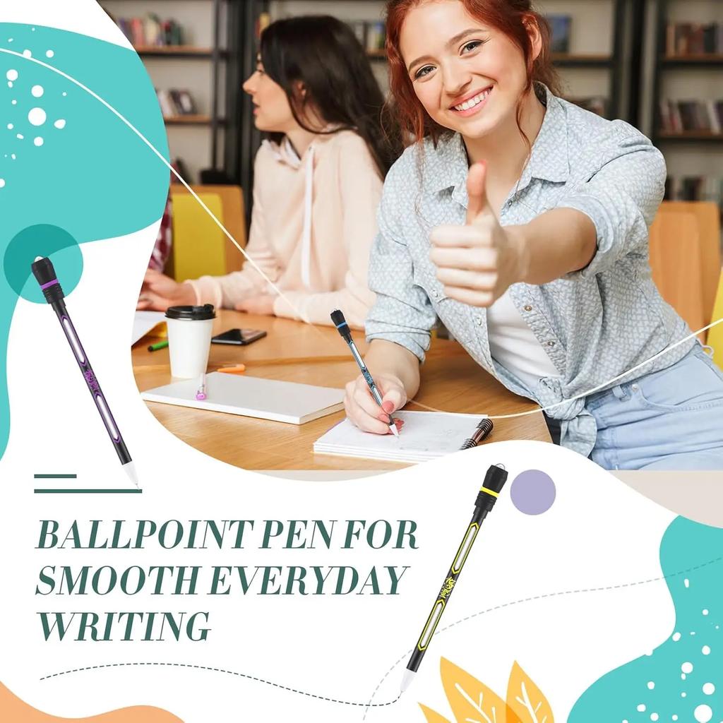 4/1Pcs Stress Relief Spinner Pen Adult Kids Antistress Spinning Pen Fidget Spinner Anti-slip Hand Spinner Stress Toy Ballpoint