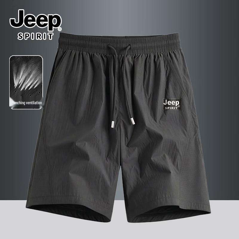 JEEP SPIRIT Men's Perforated Breathable Summer Shorts