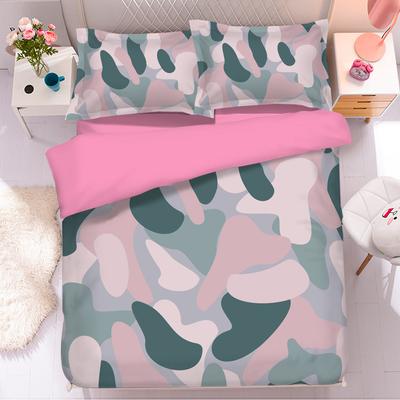 Camouflage 3D Printed Bedding Duvet Cover Set and Pillowcase 75*50cm,Camo Pattern Comforter Cover for Teen Boys Girls Adults