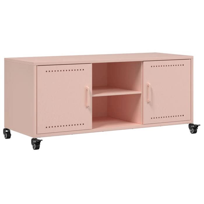 VidaXL TV Cabinet, Television Stand with Shelves, TV Stand with Storage for Living Room, Pink 100.5x39x43.5 846663