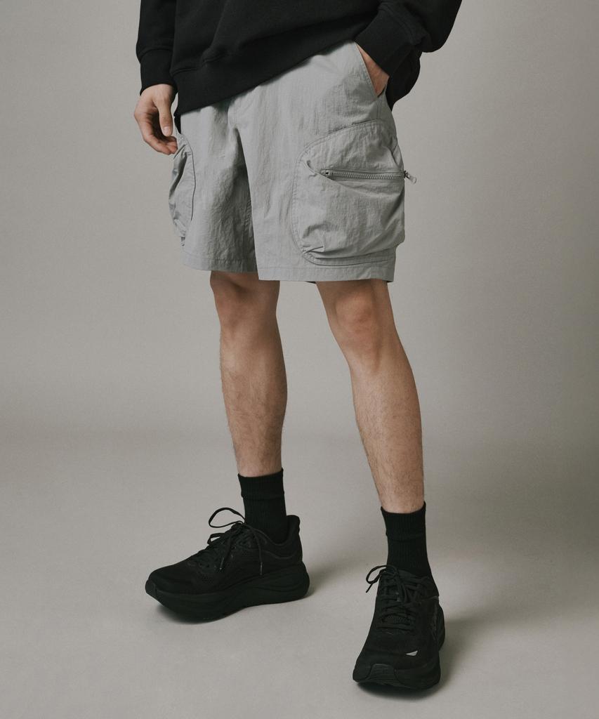 Beodeonteu Volume Cargo Nylon Shorts [Grey]