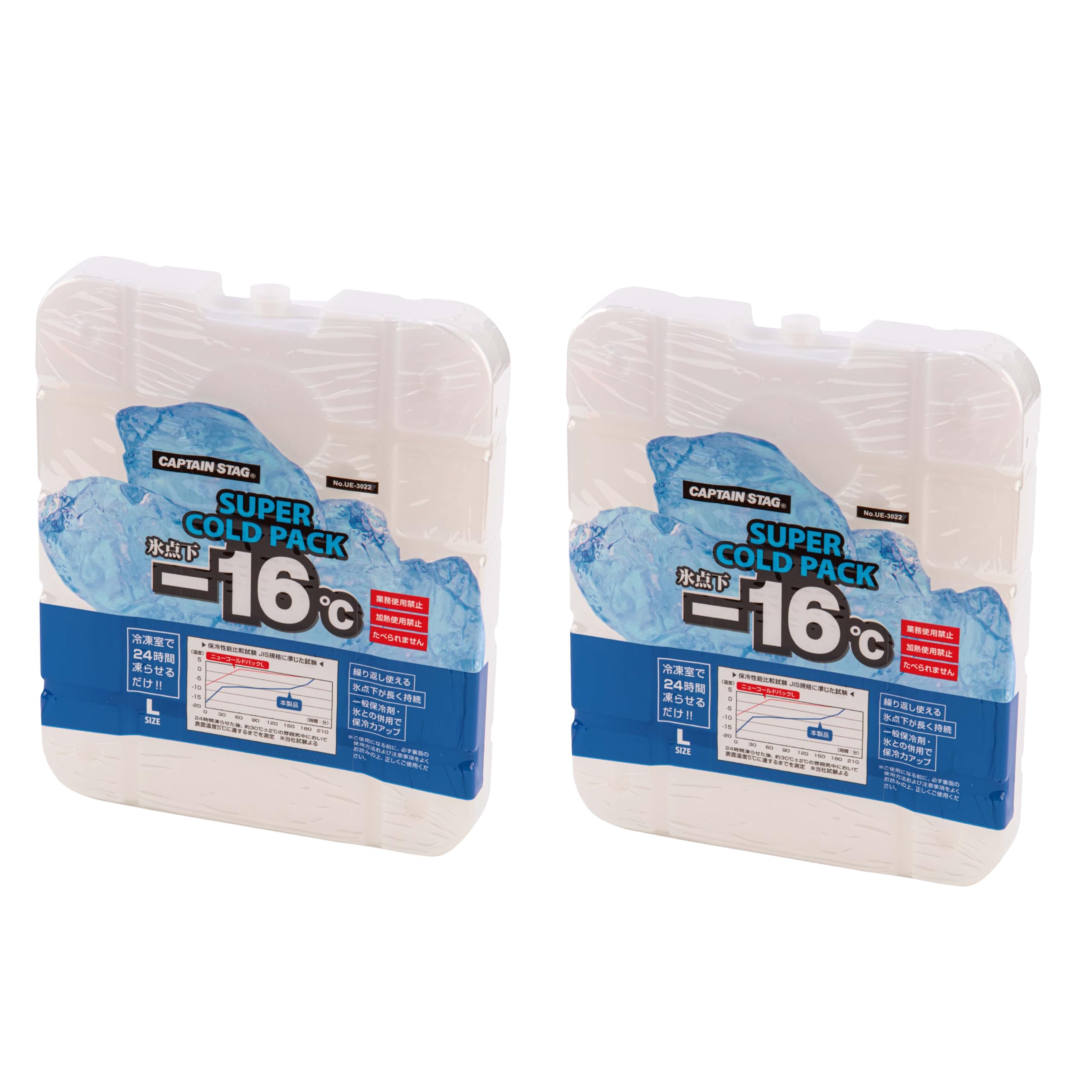 

Captain Stag of Ice Cold Keeps cold for long periods of Large Size (CAPTAIN STAG) [Set 2] Pack, Sub-zero Pack, time, Reusable, UZ-13380 білий