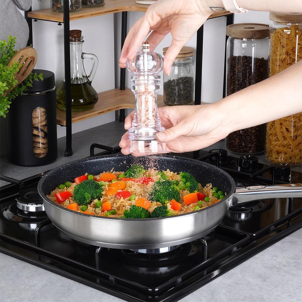 Acrylic pepper and salt mill 16 cm 2 pcs.