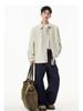 Men's Retro Coach Windbreaker: Autumn Solid Color Casual Loose Zipper Jacket