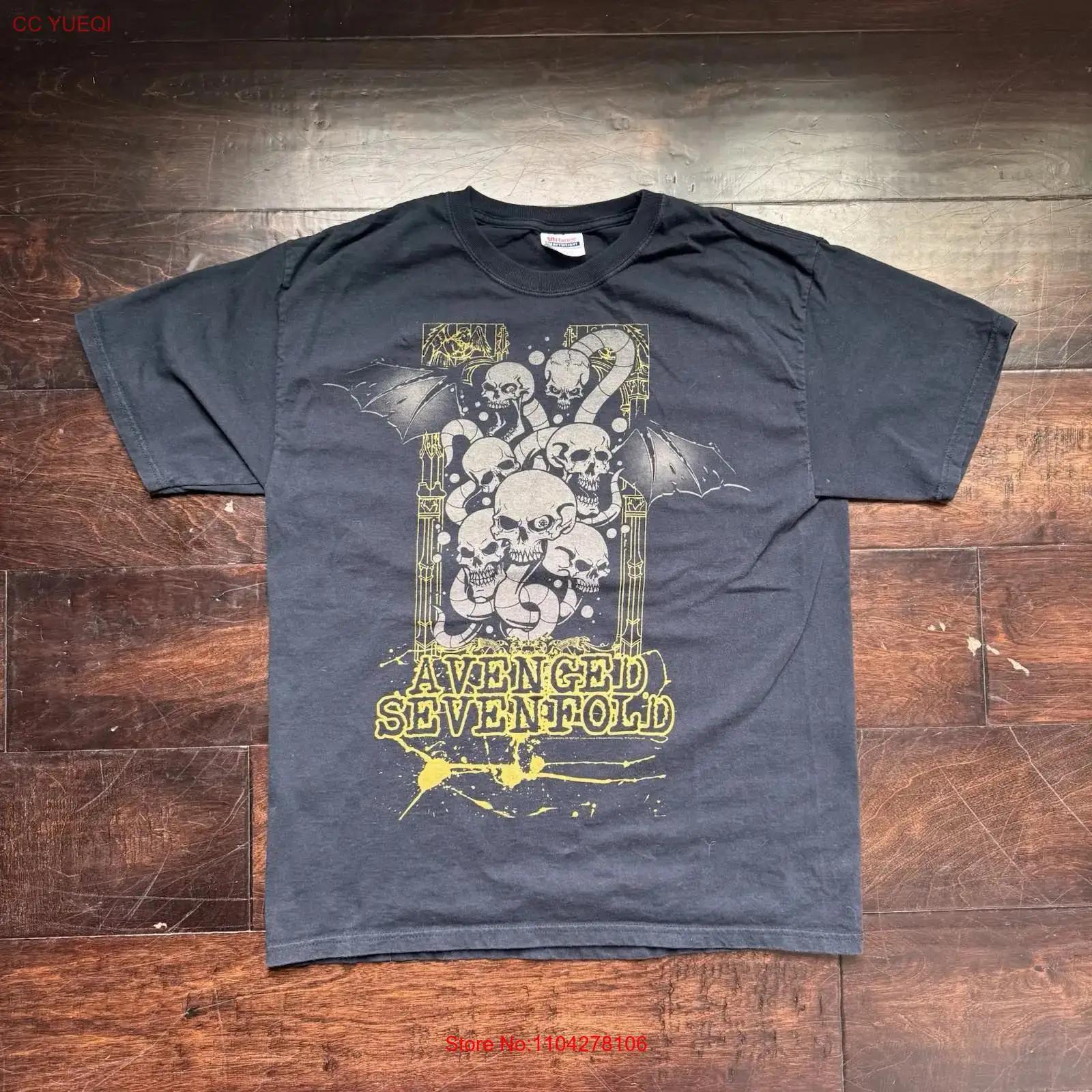 

Vintage Early 2000S Avenge Sevenfold Band T Shirt Black Size Adult Large Y2k vintage Washed designer clothes homme streetwear 5XL різнокольоровий