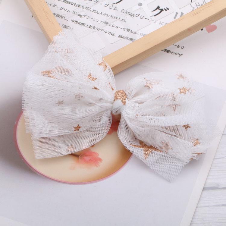 

Красочный сетчатый бант в горошек заколка для волос для детей