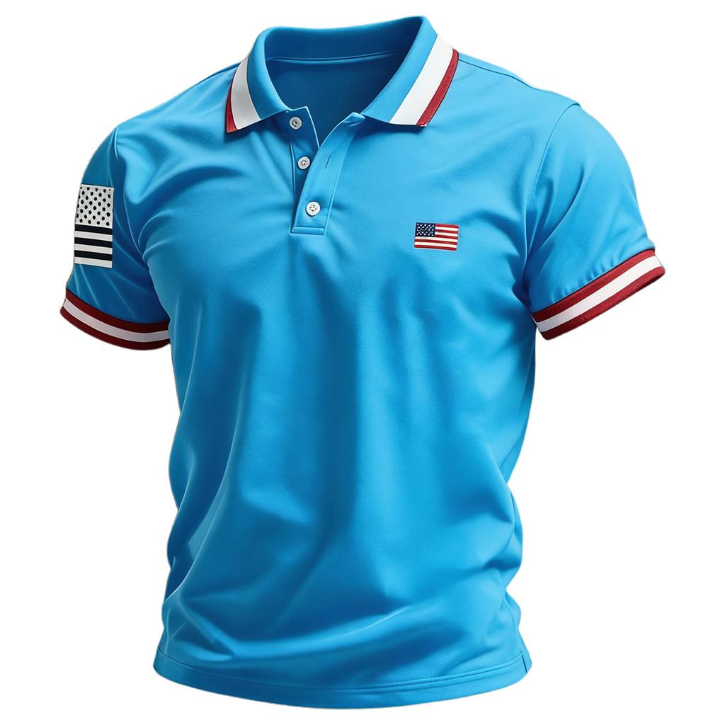 Men's Summer Print Short Sleeve Lapel Shirt Men's Casual Fashion Shirt