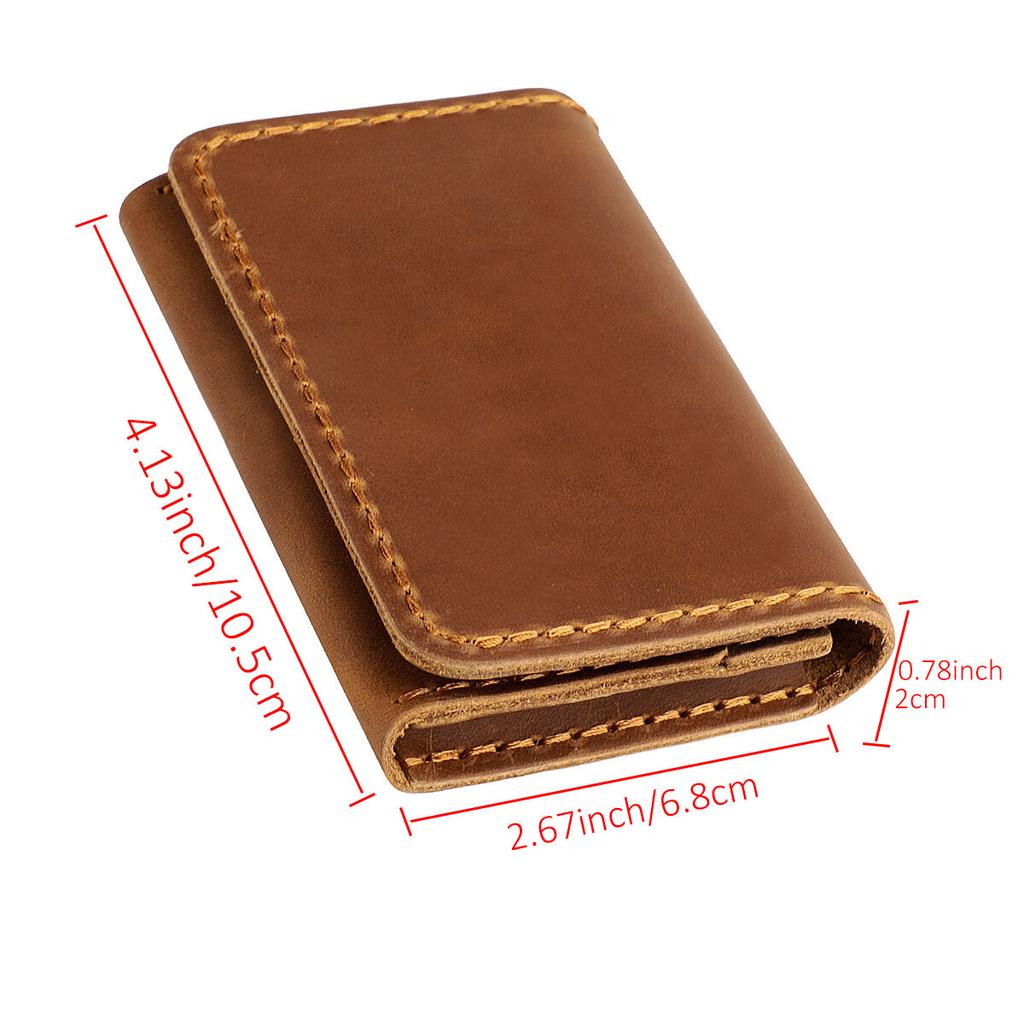 Vintage Crazy Horse Leather Women and Men Credit Card Holder Wallet Mens Real Cowhide Slim ID VIP Cards Bags Small Change Coins Purses