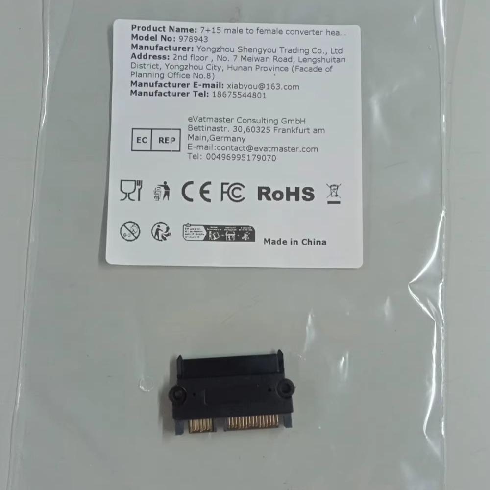 SATA Male To Female Power Data Converter 22Pin 7+15 Male To Female Converter Head Power Data Adapter SATA To SATA Adapter