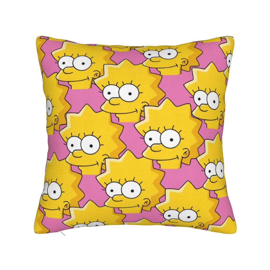 Anime S-Simpsonss Cartoon Pillow Cover Accessories Soft Cushion Cover Gift Throw Pillow Case Cover Home Multiple Sizes