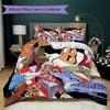 Bleach Pattern Bedding uilt Set uilt Cover Pillowcase Home Decoration Birthday Gift (1 * duvet cover + 2 * pillowcase without core)
