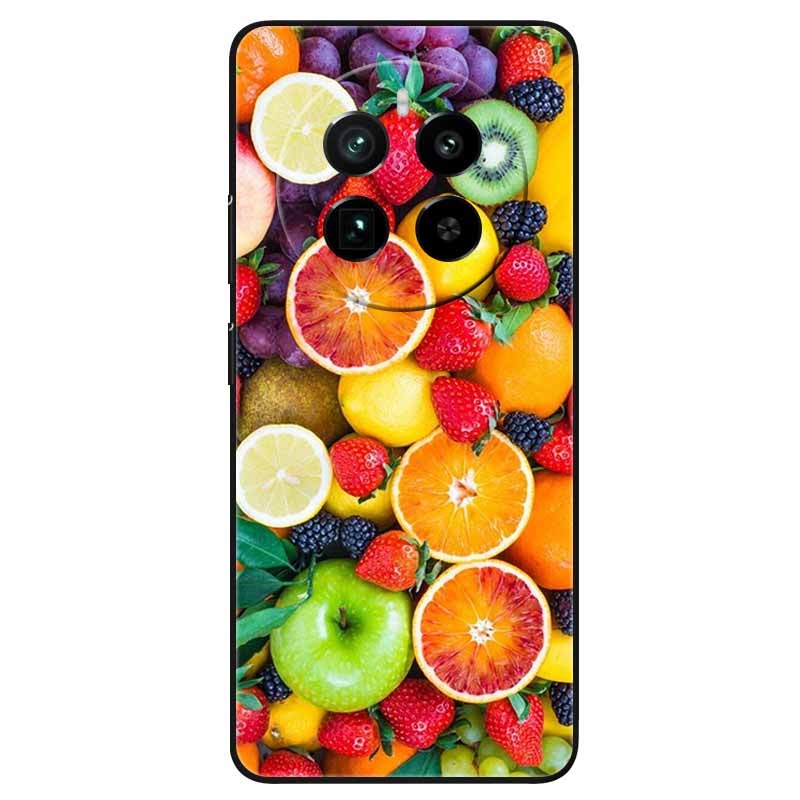 For Realme 12 4G Case Black Silicone Lovely Cute Soft TPU Phone Cases On Realme12 4G Protect Bumper Cover Shell Coques 6.67''