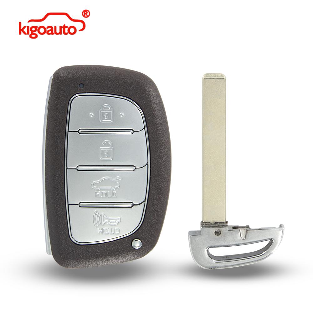 kigoauto Smart key shell case 4 button Trunk for Hyundai Elantra 2016 2017 2018 No battery holder