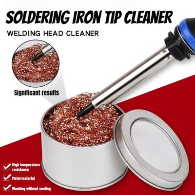Cleaner Ball Cleaning Ball Desoldering Soldering Iron Mesh Filter Cleaning Nozzle Tip Copper Wire Metal Dross Box Clean Bal
