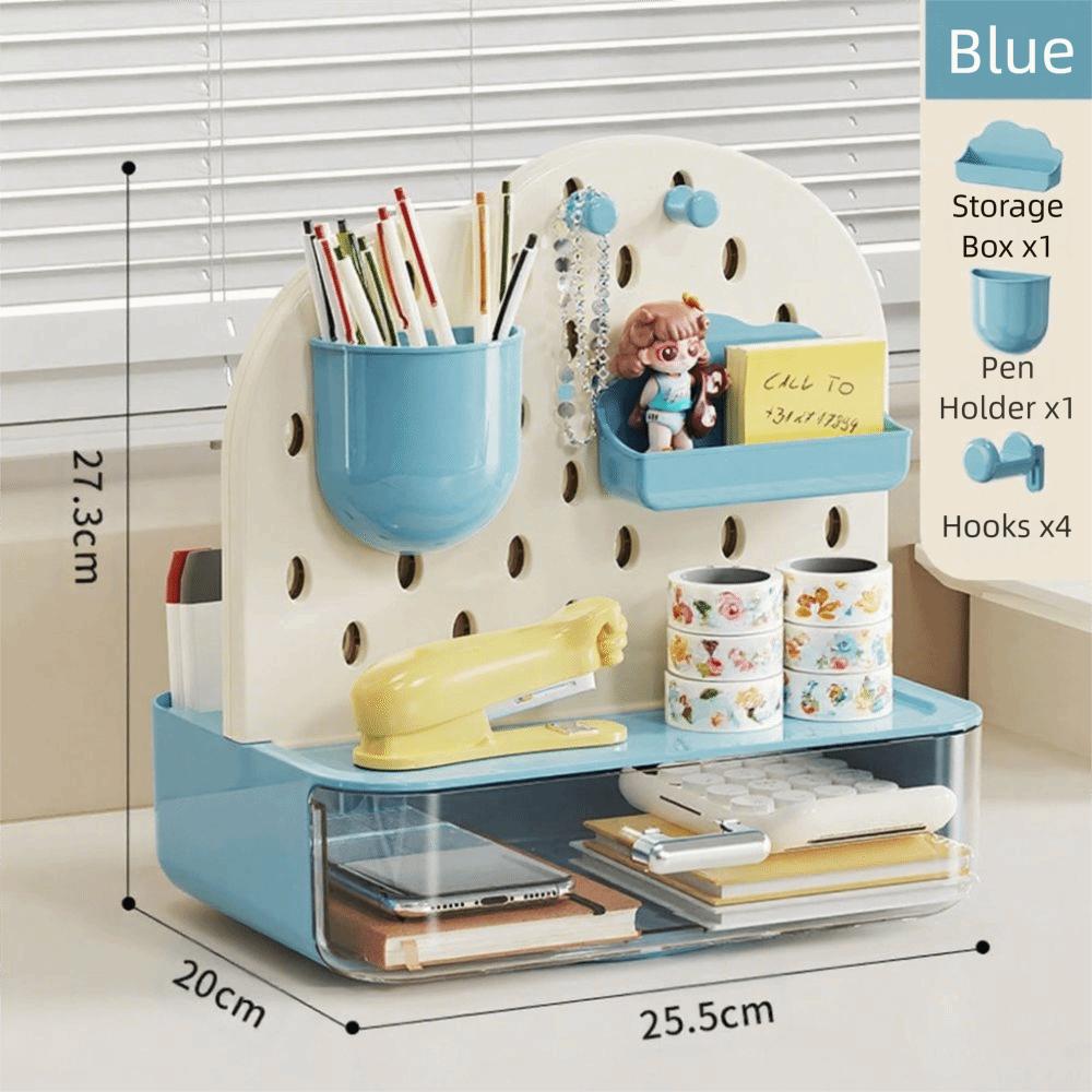 With Drawers Cave Board Stand Multifunctional Desk Organizer Space Saving Pen Holder  Workstation