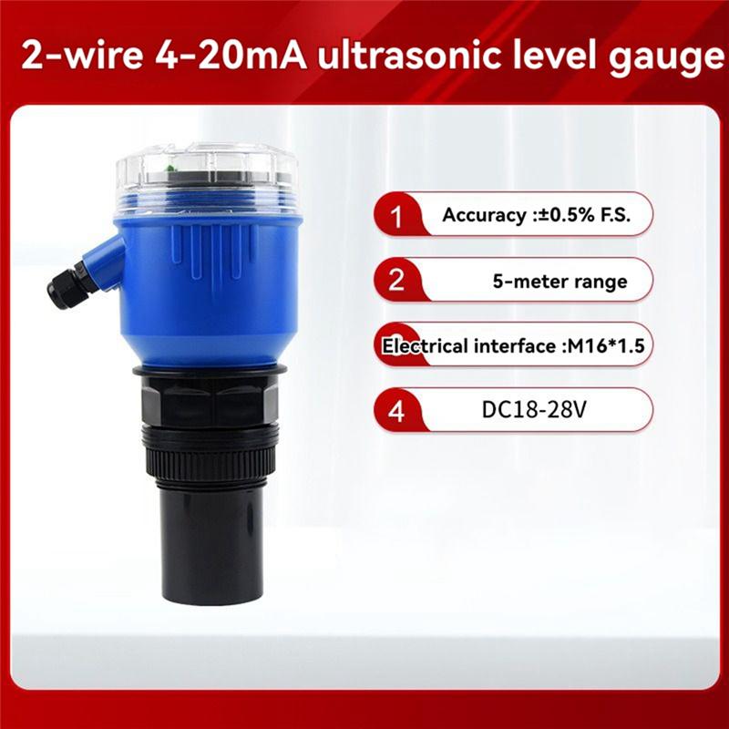 A25F-Ultrasonic Level Sensor Transmitter 4-20Ma Integrated Ultrasonic Water Level Meter Olive Oil Rs485 Relay
