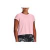 Under Armour Knockout Solid Simple Training Sports Crew Neck Short Sleeve T-Shirt Women T-Shirt Pink 1374607-647