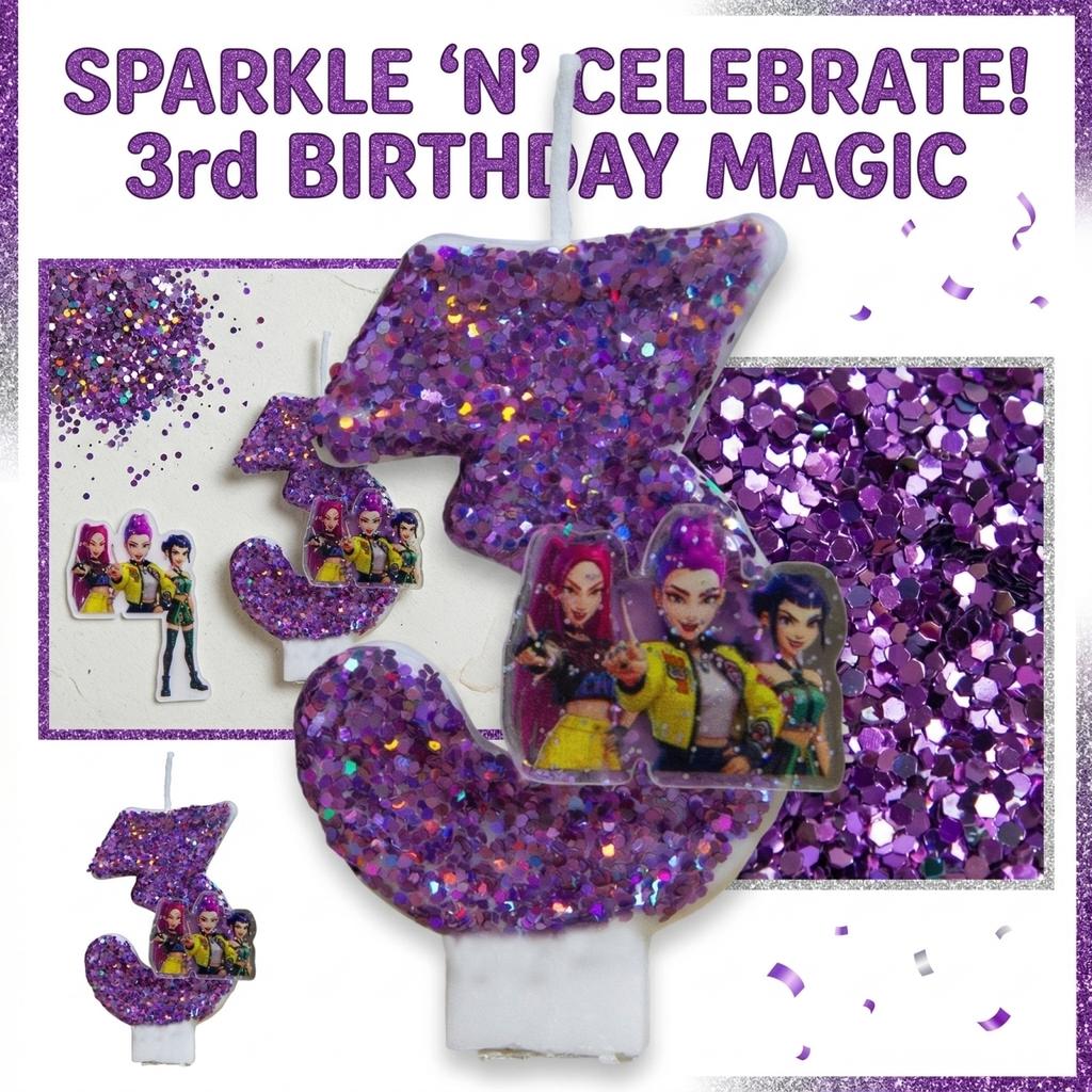 Fashion Cartoon Creative Birthday Candles Party Digital Candles