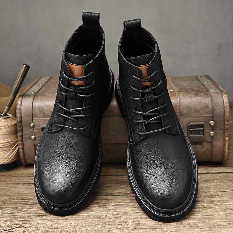 Men's Leather Martin Boots High Top Work Boots