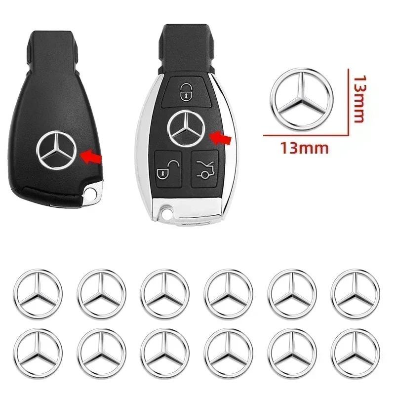 13mm Car Remote Key Sticker Emblem Decal For Mercedes Benz AMG W211 W212 W166 W167 W117 W247 W176 W204 W203 W205 W140 X253 W210