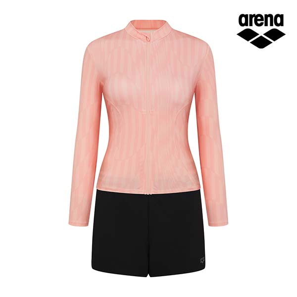 Alena Soda Leisure Zip-Up Rash Guard Set A4Bl1Ps10Cor