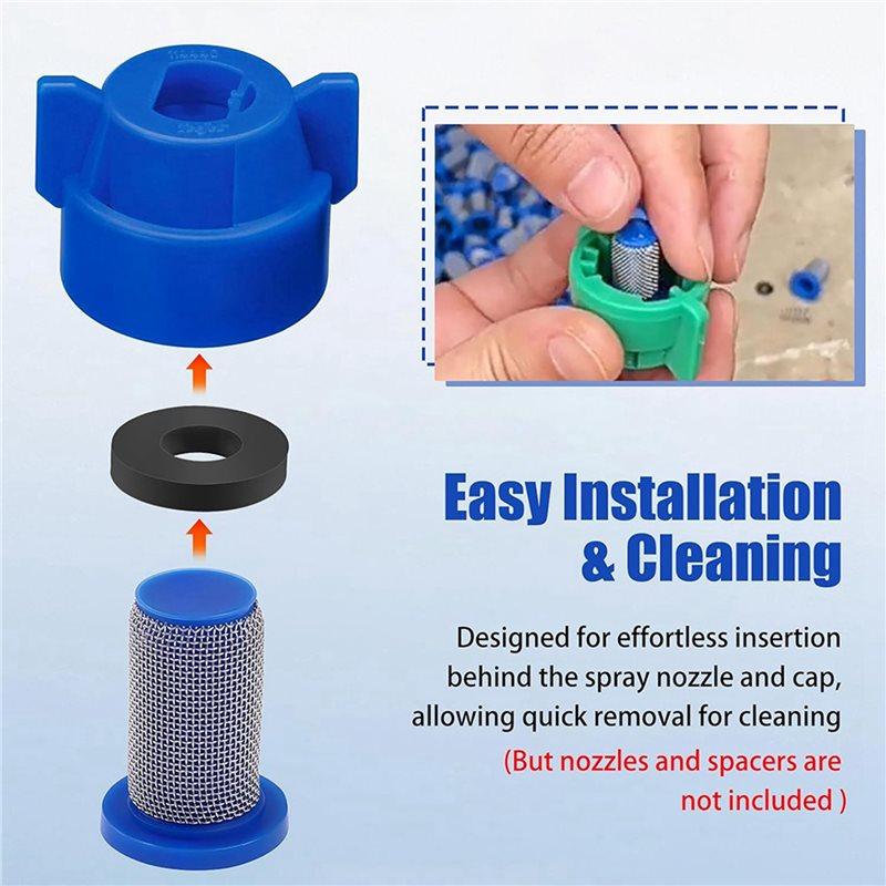 Premium-32Pcs 8079-PP-50 Sprayer Nozzles Strainer For Teejet Sprayer Nozzles,Stainless Steel 50 Mesh Screen