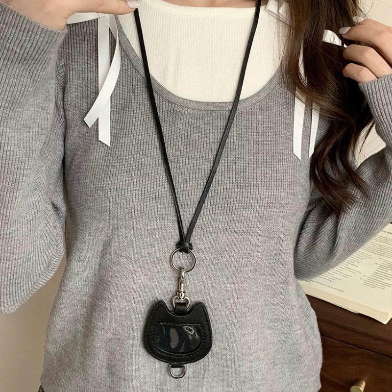 Versatile Magnetic Leather Sunglasses Clip Necklace and Sweater Chain