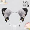 Handmade Fox Ears Hairband Ribbon Bow Animal Cosplay Hair Band Cat Ear Headband  Hair Accessories