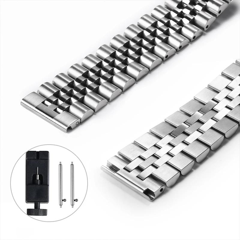 Stalowa Bransoleta do Zegarka Seiko Zakrzywiona Prosta Końcówka Bransoleta do Jubilee 18mm 20mm 22mm Pasek do Wymiany z Szybkim Mocowaniem