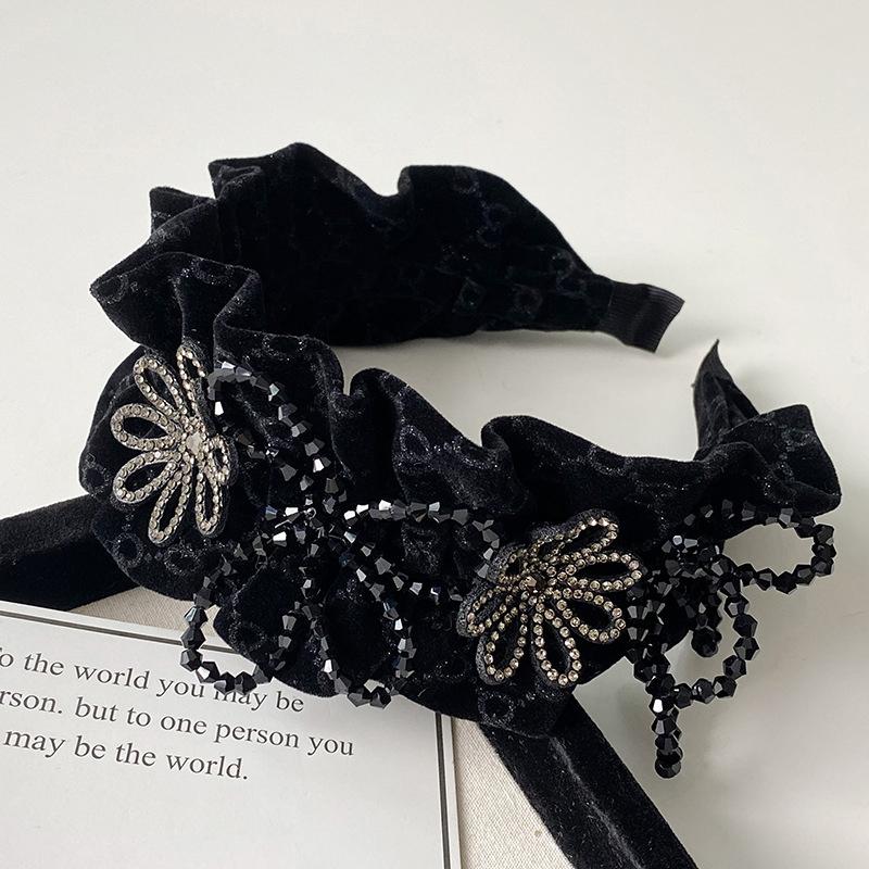 Bandeaux Papillon en Tissu Plissé Pour Femmes Bandeau Tempérament Élégant Français Accessoires Cheveux