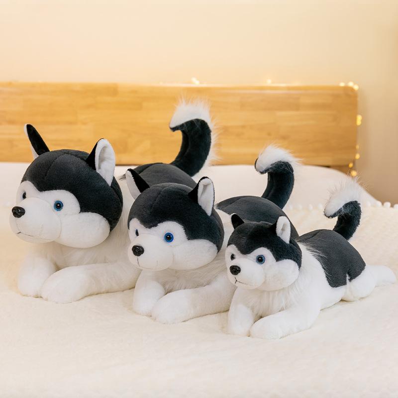 Simulated Husky Dog Plush Toy Doll Children Accompanying Ragdoll Sleeping Pillow Birthday Gift