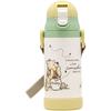 Skater Two Hands with Straw Stainless Steel Water Bottle Baby Mug Disney Winnie the Pooh Picnic 350ml Girls STWM3N-A