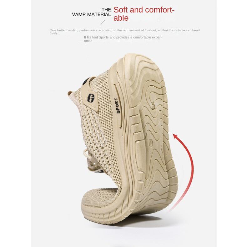 Mesh Breathable Casual Shoes Fashion Trend Summer Comfortable Lightweight Men's Sports Shoes with All Fashion Single Shoes