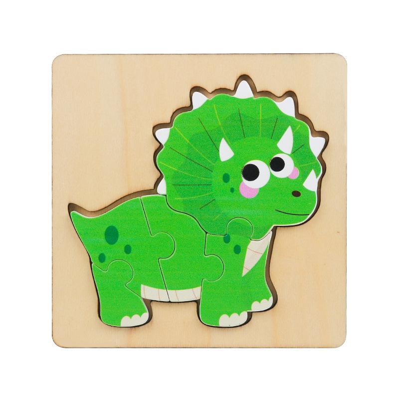 Wooden 3D Geometric Puzzle for Toddlers: Early Education Toy for Ages 1-3