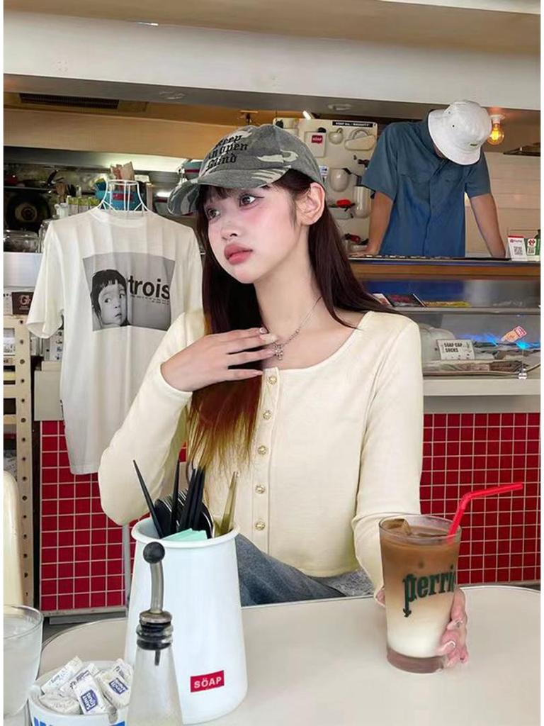 Schlankmachender Cardigan im koreanischen Stil mit langen Ärmeln - Elegantes, vielseitiges Oberteil für Damen für Herbst/Winter