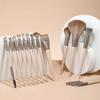 MSQ 15-Piece Professional Makeup Brush Set, for Foundation and Eye Area, with Storage Bag