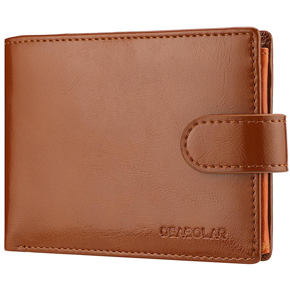 New PU Leather Men's Wallet, High-quality Zipper, Short Credit Card Holder, Retro Coin Purse, Men's Wallet