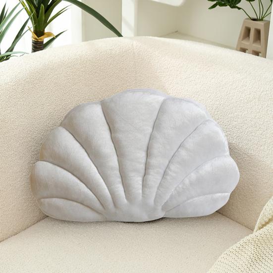 3D Velvet Shell Pillow Soft Insert Seashell Ocean Beach Theme Throw Pillow