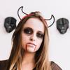 Devil Horns Headband Halloween Demon Red Rhinestones Costume Accessories Cosplay Party Cow Horns Headband Halloween Headbands